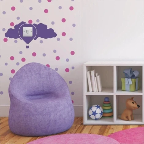 Naklejka pod kontakt 12 w pastelowej kolorystyce, idealna do dziecięcego pokoju, wprowadza radosny a