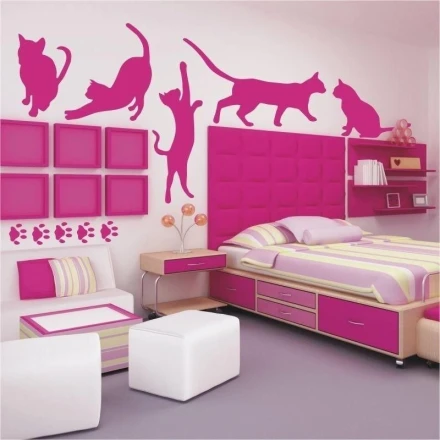 Naklejka zestaw koty 1153