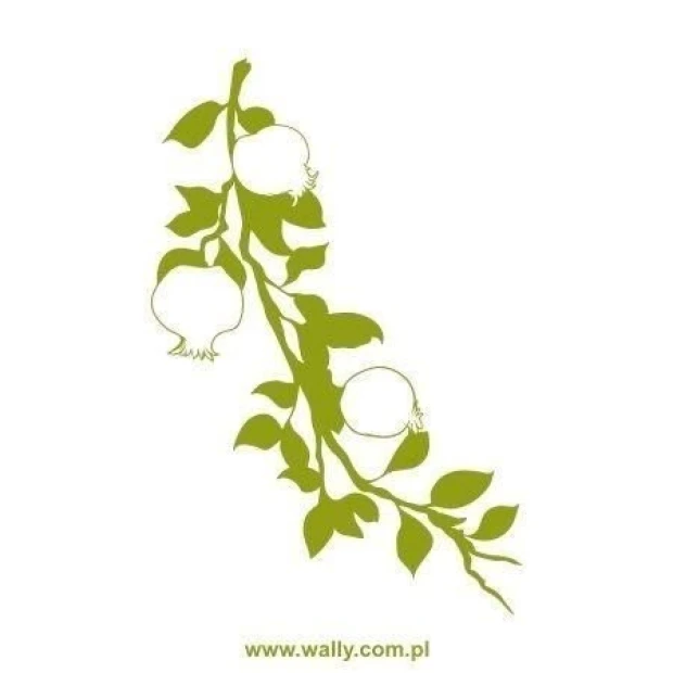 Elegancka naklejka gałąź 1433 w odcieniach zieleni, idealna do wprowadzenia naturalnego akcentu w no