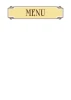 Elegancka tablica suchościeralna 029 menu w stylu vintage, doskonała do nowoczesnej kuchni lub przyt