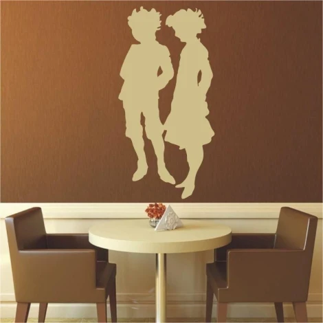 Naklejka dzieci 1581 w delikatnych odcieniach, tworzy urokliwą atmosferę w przytulnym pokoju zabaw.