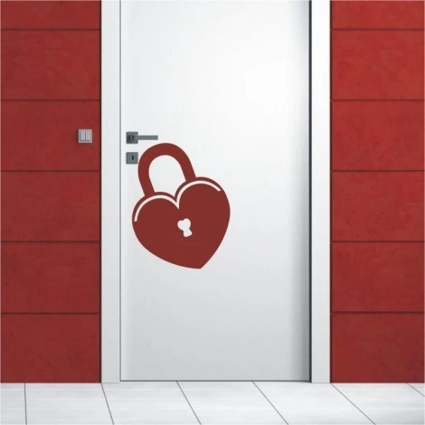 Urokliwa naklejka serce 1649, idealna do nowoczesnych wnętrz, dodająca charakteru drzwiom w minimali