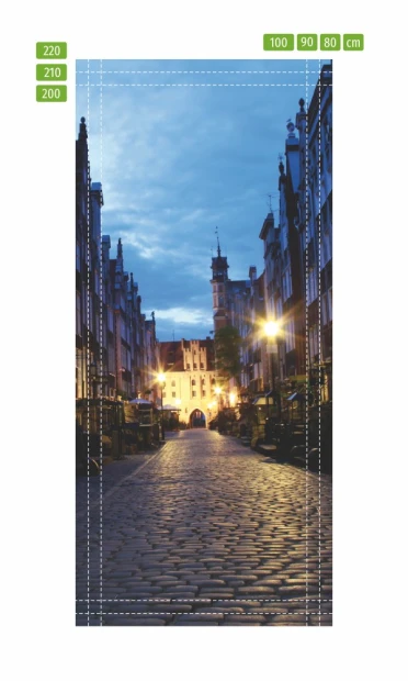 Urokliwa fototapeta Gdańska Mariacka 291 wprowadzi atmosferę starych uliczek do nowoczesnego wnętrza
