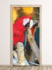 Fototapeta na drzwi czerwona papuga FP 6212