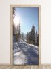 Fototapeta na drzwi góry zimą P82