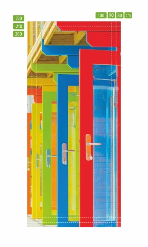 Fototapeta na drzwi kolorowe drzwi FP 6274