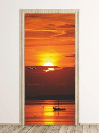 Fototapeta na drzwi zachód słońca P65