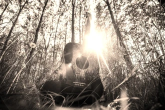 Fototapeta na ścianę gitara w słońcu FP 3112