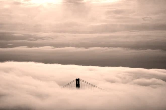 Fototapeta na ścianę most nad chmurami FP 5347