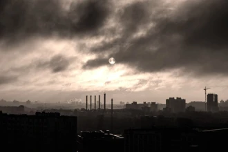 Fototapeta na ścianę panorama przemysłowego miasta FP 1377