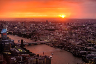 Fototapeta na ścianę zachód słońca w Londynie panorama FP 4626