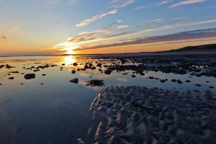 Fototapeta na ścianę zachodzące słońce nad brzegiem oceanu FP 1831