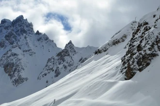 Fototapeta na ścianę zbocze góry pokryte śniegiem FP 1491