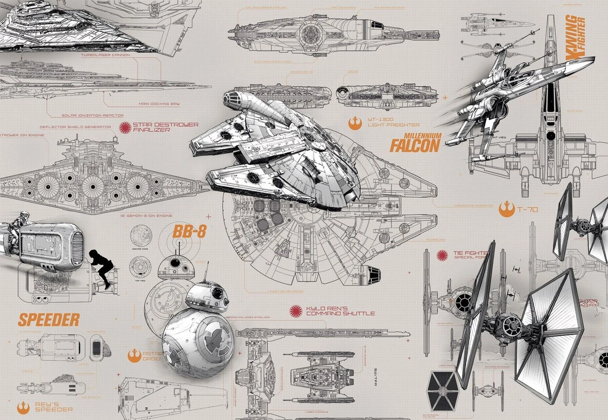 Fototapeta Star Wars Blueprints 8-493
