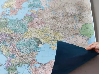 Tablica suchościeralna magnetyczna, samoprzylepna Mapa Europy
