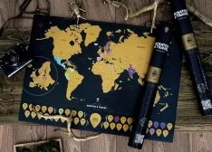 Mapa zdrapka świata i Polski