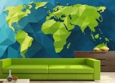 Mapa świata na ścianę