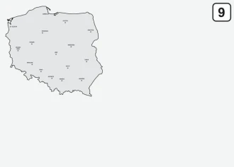 Magnetyczna tablica suchościeralna mapa Polski 241