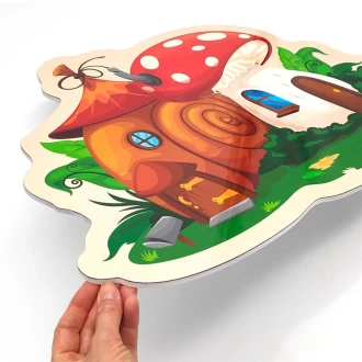 Magnetyczna tablica suchościeralna w kształcie Domki ślimak, muchomor