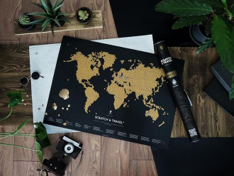 Mapa świata zdrapka Loft Black