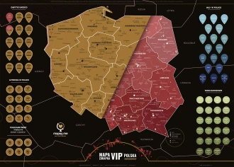 Mapa zdrapka Polska VIP