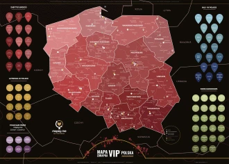Mapa zdrapka Polska VIP