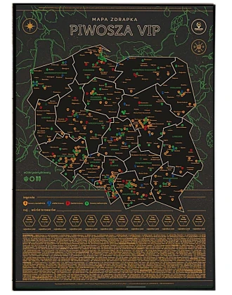 Mapa zdrapka polskich browarów rzemieślniczych 