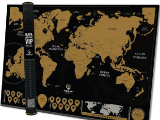Mapa zdrapka Świat VIP