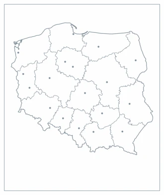 Nakładka magnetyczna suchościeralna konturowa mapa Polski 11