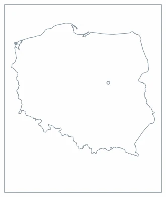 Nakładka magnetyczna suchościeralna mapa Polski konturowa 02