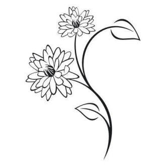 Naklejka 03X 08 kwiaty 1802