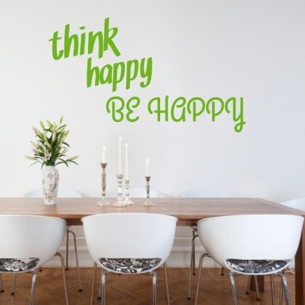 Naklejka 03X 21 think happy be happy 1744