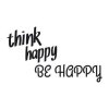 Naklejka 03X 21 think happy be happy 1744