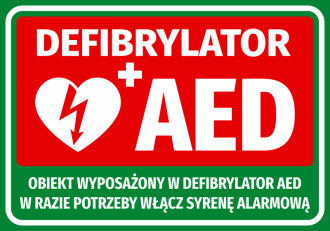 Naklejka Defibrylator AED