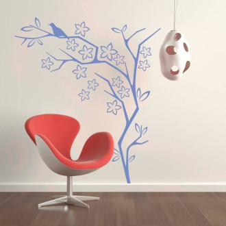 Naklejka dekoracyjna drzewo ptak 2115