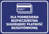 Naklejka Dla podniesienia bezpieczeństwa sugerujemy płatność bezgotówkową