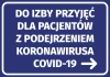 Naklejka Do izby przyjęć dla pacjentów z podejrzeniem koronawirusa COVID-19 N470