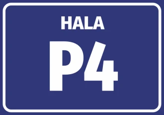 Naklejka Hala z numerem, oznaczeniem literowym