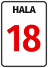 Naklejka Hala z oznaczeniem literowym lub numerem