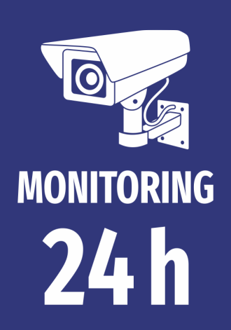 Naklejka informacyjna Monitoring 24h