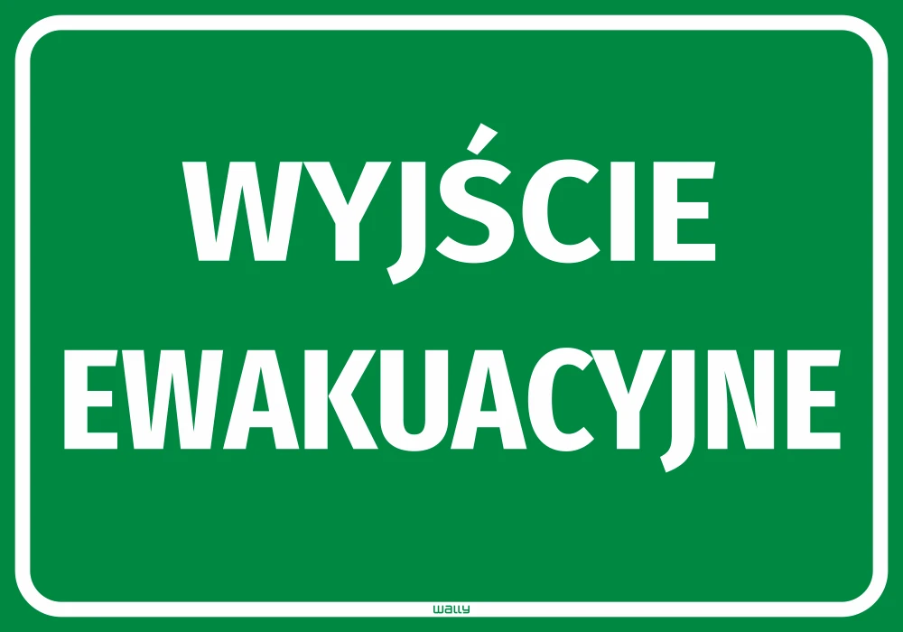 Naklejka informacyjna Wyjście ewakuacyjne