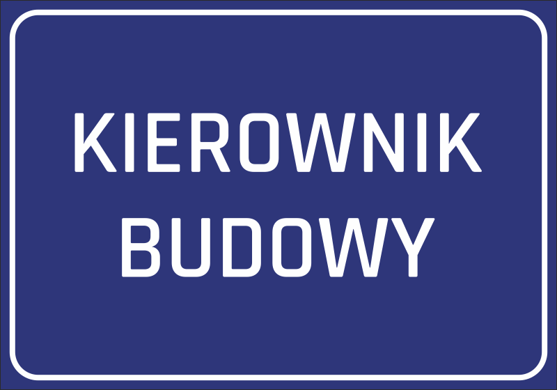 Naklejka Kierownik budowy