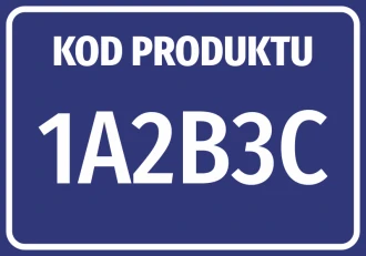 Naklejka Kod produktu wraz z numerem, kodem