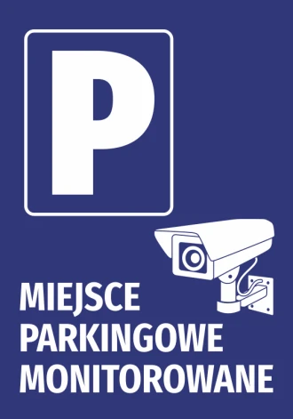 Naklejka Miejsce parkingowe monitorowane 