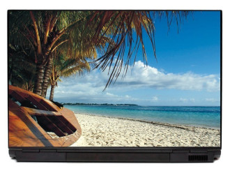 Naklejka na laptopa palmy na plaży P375
