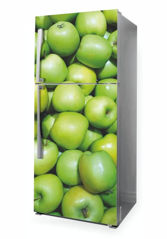 Okleina na lodówkę naklejka zielone jabłka P1014