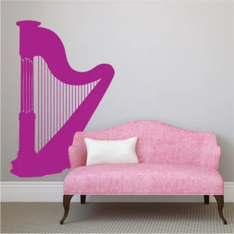 Naklejka na ścianę harfa 2252