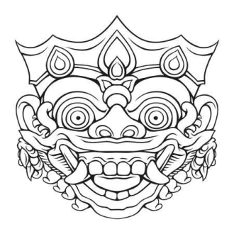Naklejka na ścianę maska z Bali 2096