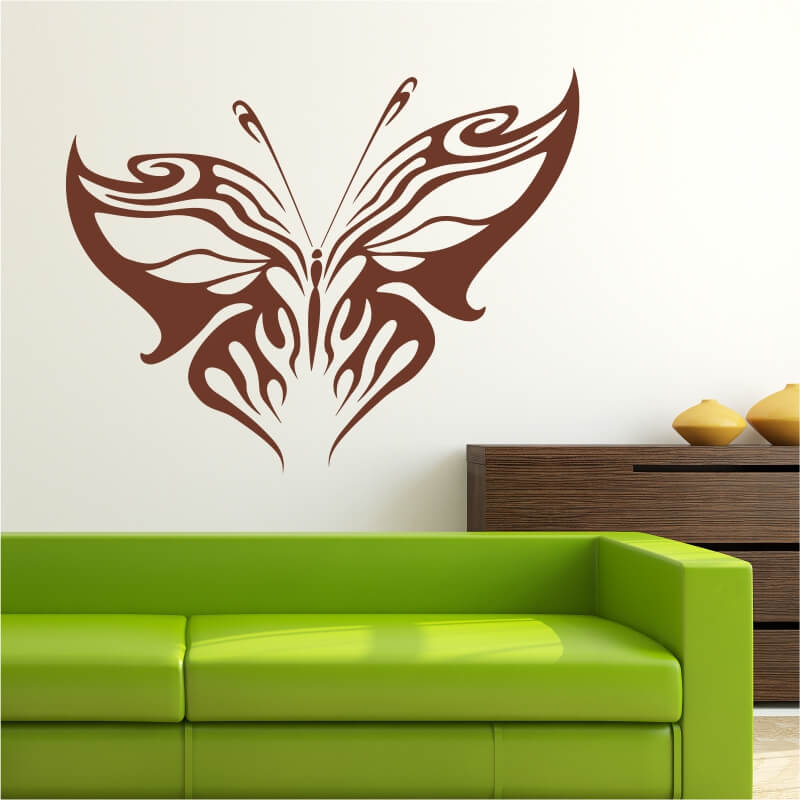 Naklejka na ścianę płomienny motyl 2352