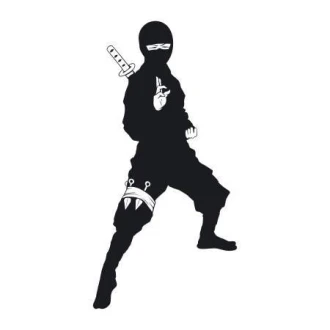 Naklejka na ścianę wojownik ninja 2099